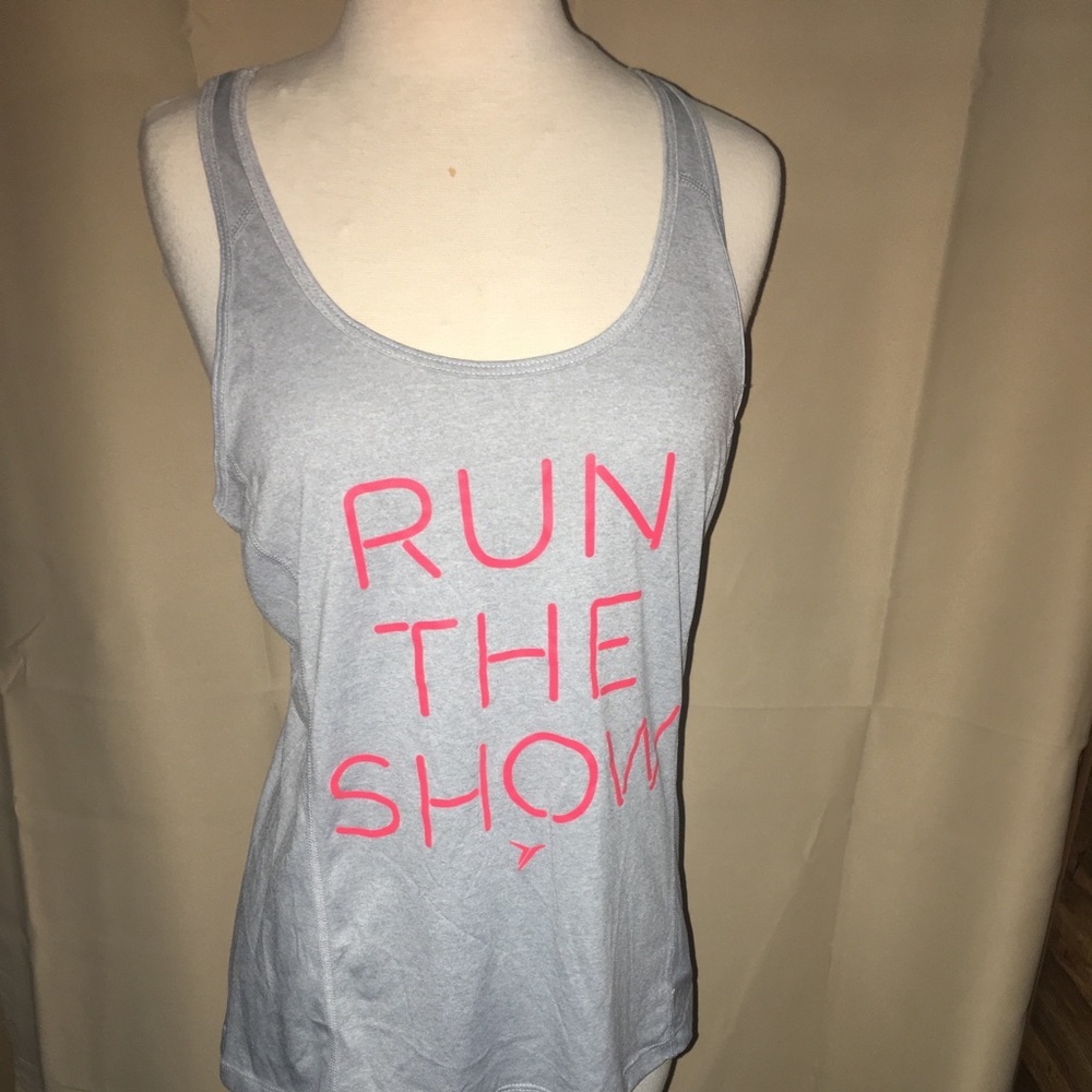 Old‎ Navy Active GO-DRY Run The Show Racerback Tank Gray Medium